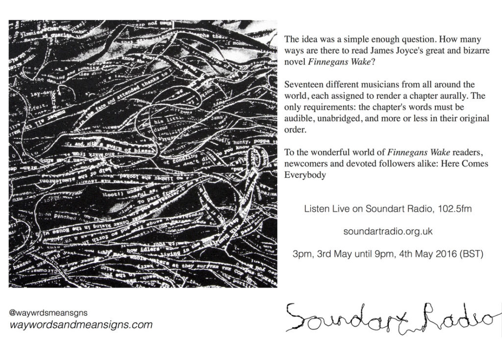 event flyer by Soundart with image by Nicci Haynes